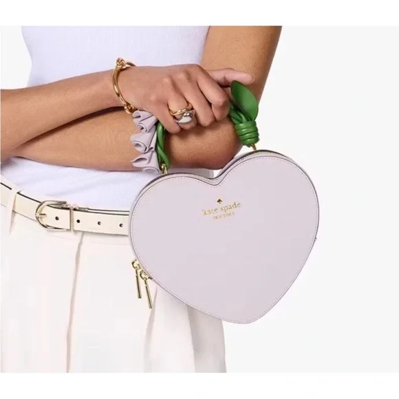 Kate Spade x LOVESHACKFANCY’s FLORA Heart-Shaped Crossbody Bag BNWT KL038 - Picture 9 of 14